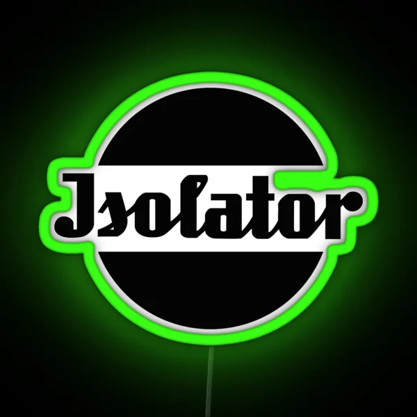 Insulator Spark Plug Logo Black RGB Neon Sign