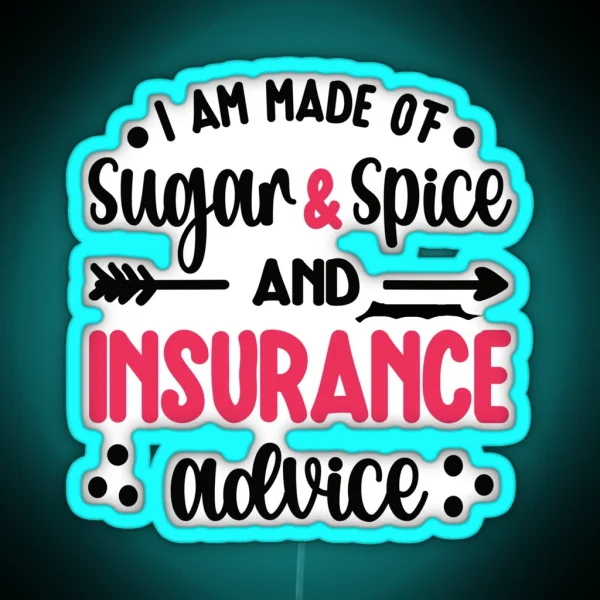 Insurance Agent Gifts For Women Insurance Broker RGB Neon Sign