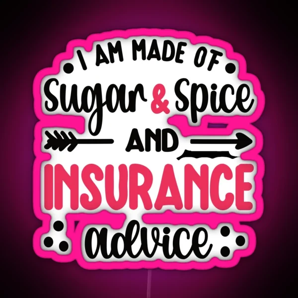 Insurance Agent Gifts For Women Insurance Broker RGB Neon Sign