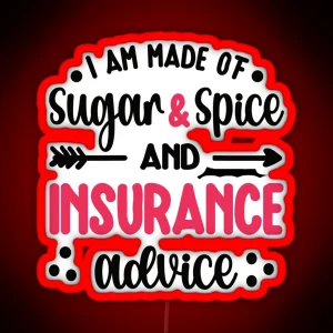 Insurance Agent Gifts For Women Insurance Broker RGB Neon Sign