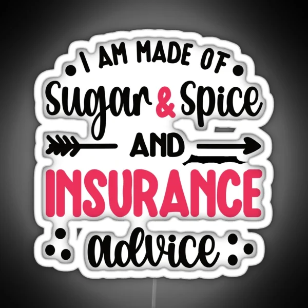Insurance Agent Gifts For Women Insurance Broker RGB Neon Sign