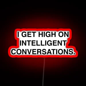 Intelligent Conversation Black RGB Neon Sign