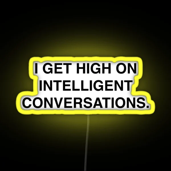 Intelligent Conversation Black RGB Neon Sign