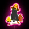 Intense Gaze Firefighter Cat RGB Neon Sign - Image 6