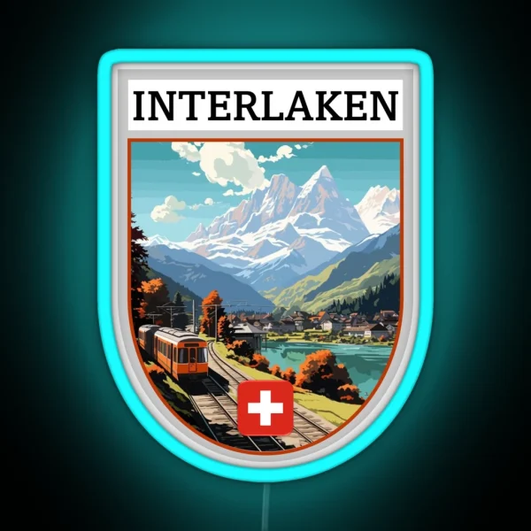 Interlaken Switzerland RGB Neon Sign