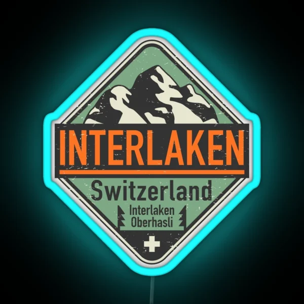 Interlaken Switzerland RGB Neon Sign
