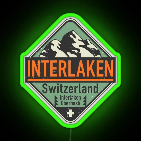 Interlaken Switzerland RGB Neon Sign