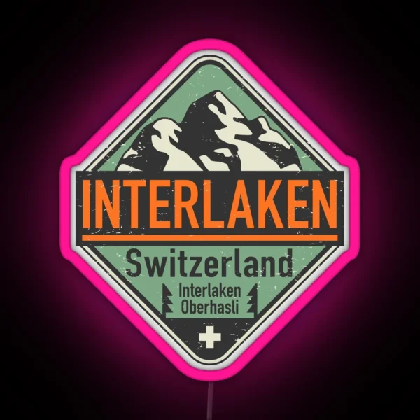 Interlaken Switzerland RGB Neon Sign
