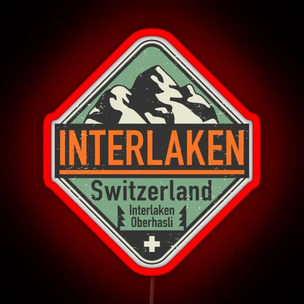 Interlaken Switzerland RGB Neon Sign
