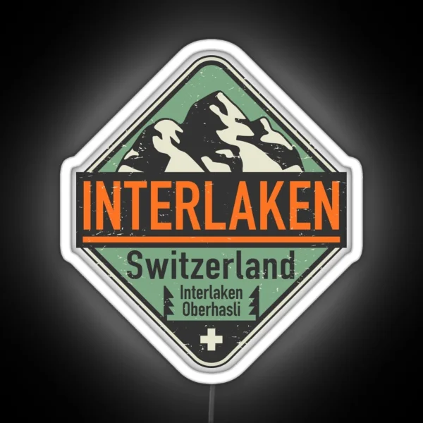 Interlaken Switzerland RGB Neon Sign