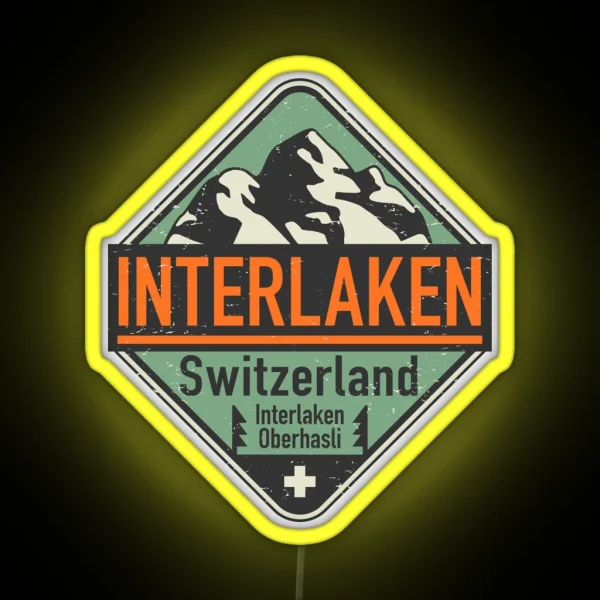 Interlaken Switzerland RGB Neon Sign