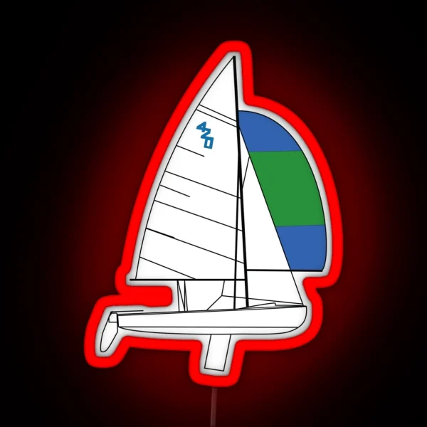 International 420 Sailboat RGB Neon Sign