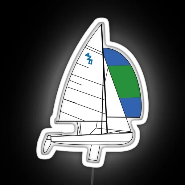 International 420 Sailboat RGB Neon Sign