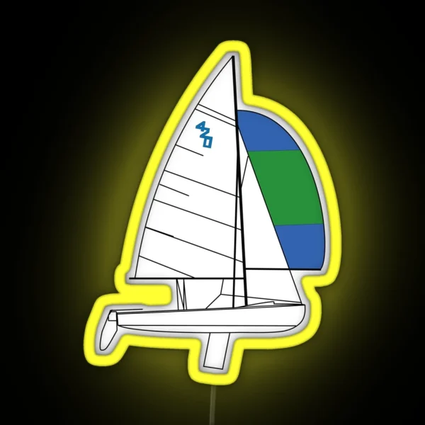 International 420 Sailboat RGB Neon Sign