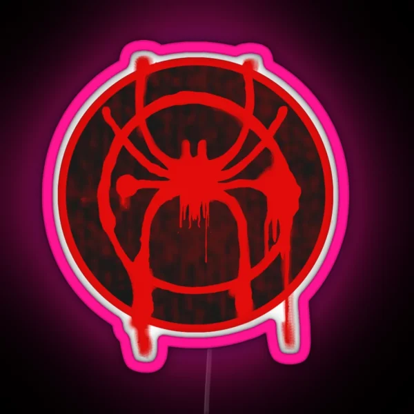 Into The Spiderverse Logo Led RGB Neon Sign