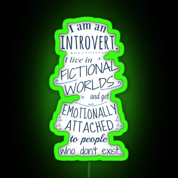 Introvert Fictional Worlds Fictional Characters RGB Neon Sign