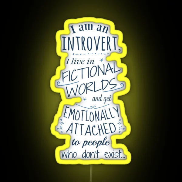 Introvert Fictional Worlds Fictional Characters RGB Neon Sign