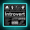 Introvert Socially Awkward Not A Hugger RGB Neon Sign - Image 2