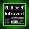 Introvert Socially Awkward Not A Hugger RGB Neon Sign - Image 3
