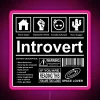 Introvert Socially Awkward Not A Hugger RGB Neon Sign - Image 6