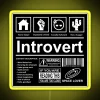 Introvert Socially Awkward Not A Hugger RGB Neon Sign - Image 5