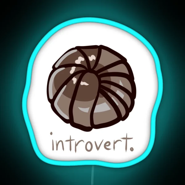 Introverted Isopod Rolled Up Roly Poly RGB Neon Sign