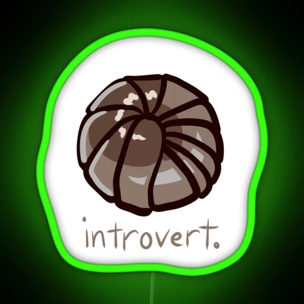 Introverted Isopod Rolled Up Roly Poly RGB Neon Sign