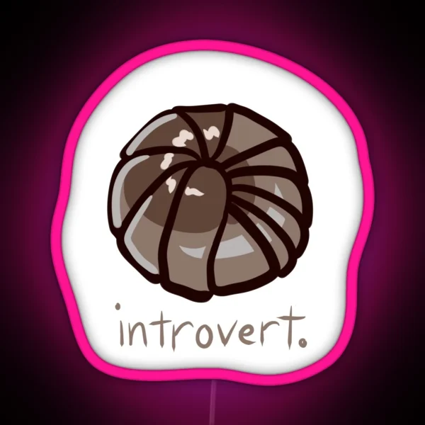 Introverted Isopod Rolled Up Roly Poly RGB Neon Sign