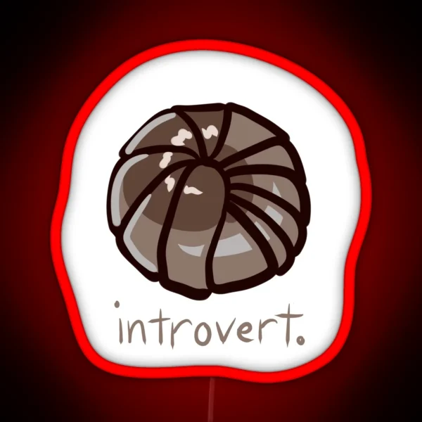 Introverted Isopod Rolled Up Roly Poly RGB Neon Sign