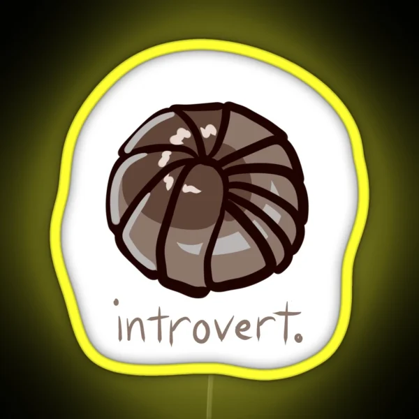 Introverted Isopod Rolled Up Roly Poly RGB Neon Sign