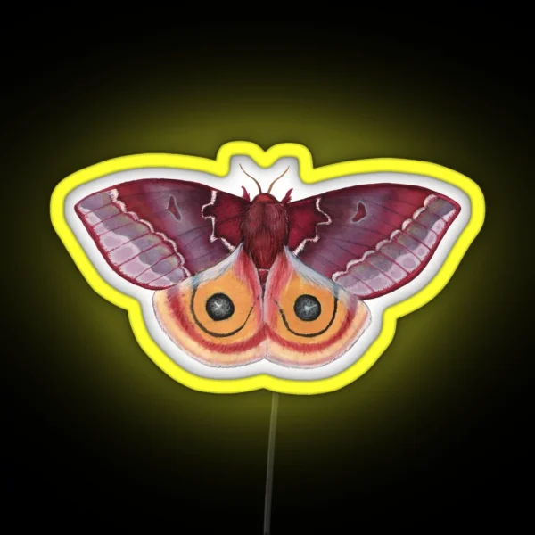 Io Moth Automeris Io Female RGB Neon Sign