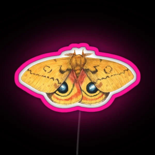 Io Moth Automeris Io Male RGB Neon Sign