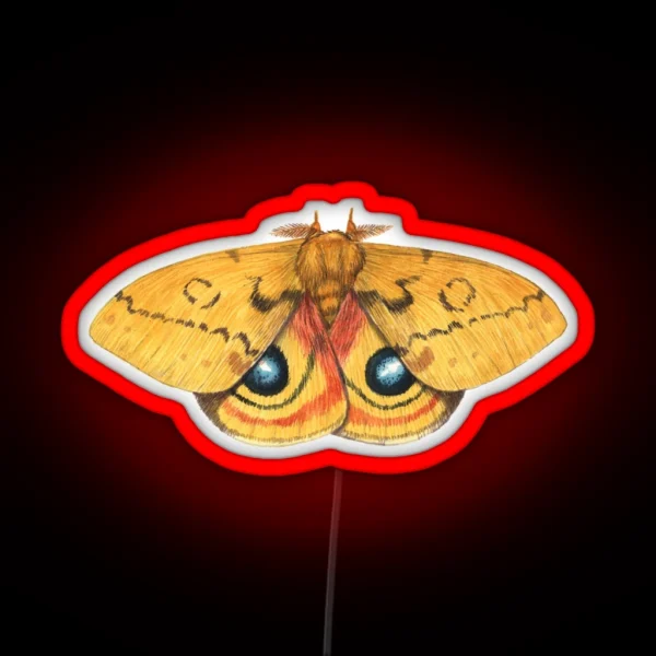 Io Moth Automeris Io Male RGB Neon Sign