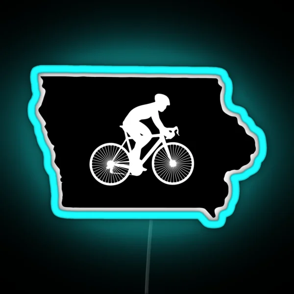 Iowa Bike IA RGB Neon Sign