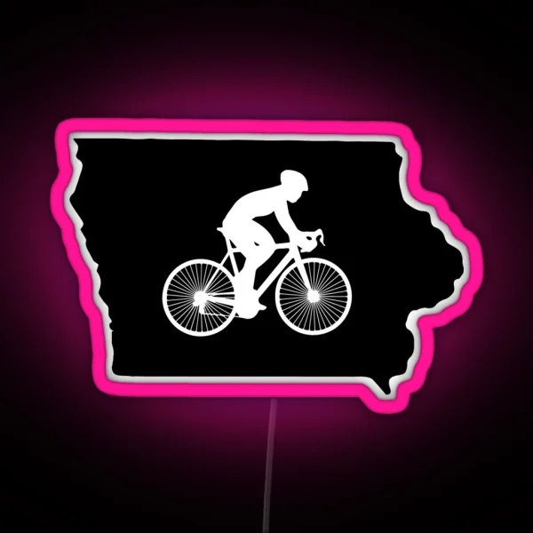 Iowa Bike IA RGB Neon Sign