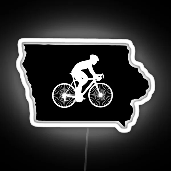 Iowa Bike IA RGB Neon Sign