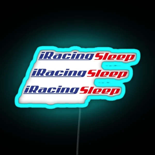 Iracing Sleep And Repeat RGB Neon Sign