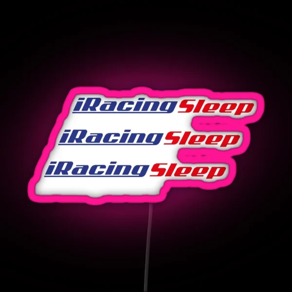 Iracing Sleep And Repeat RGB Neon Sign