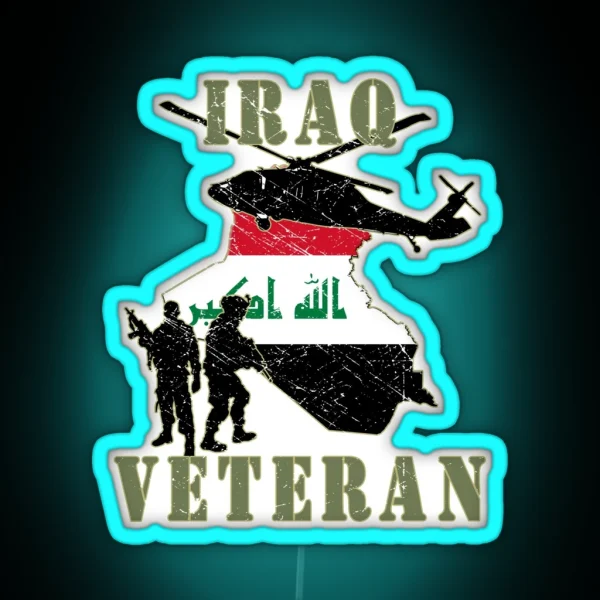 Iraqi Freedom Veteran RGB Neon Sign