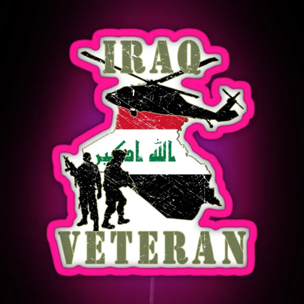 Iraqi Freedom Veteran RGB Neon Sign