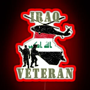 Iraqi Freedom Veteran RGB Neon Sign