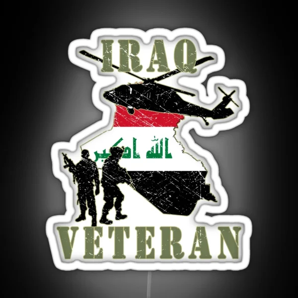 Iraqi Freedom Veteran RGB Neon Sign