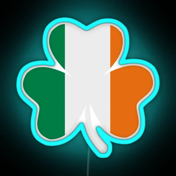 Ireland Flag Shamrock RGB Neon Sign