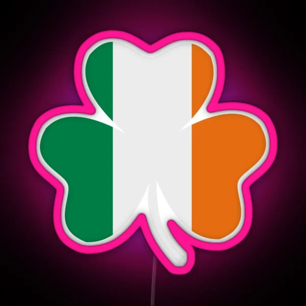 Ireland Flag Shamrock RGB Neon Sign