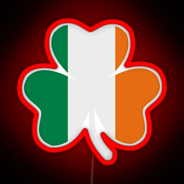 Ireland Flag Shamrock RGB Neon Sign