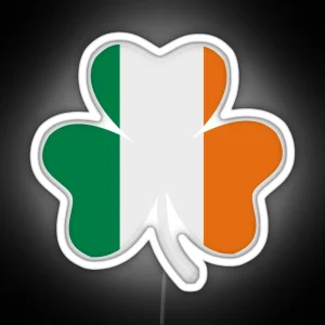 Ireland Flag Shamrock RGB Neon Sign