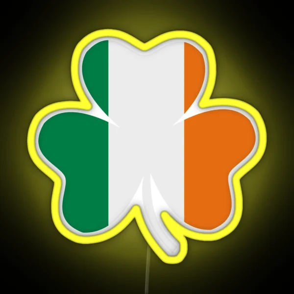 Ireland Flag Shamrock RGB Neon Sign