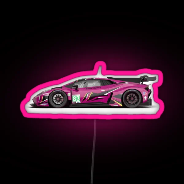Iron Dames Lamborghini GT3 83 RGB Neon Sign