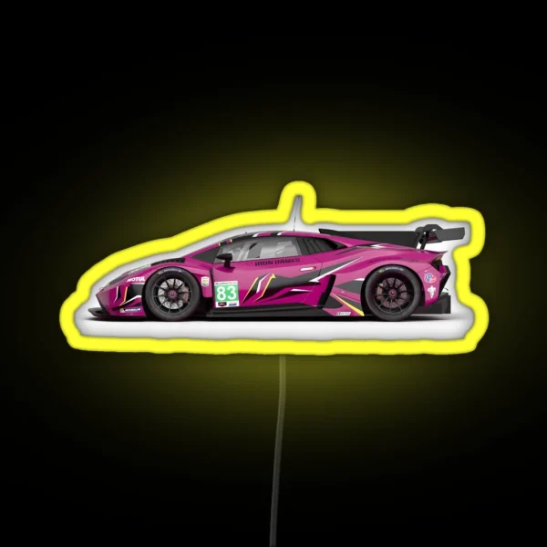 Iron Dames Lamborghini GT3 83 RGB Neon Sign