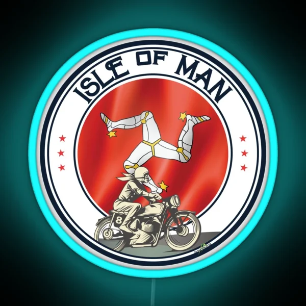 ISLE Of MAN ELLAN VANNIN Racing UK Led Led 01a RGB Neon Sign